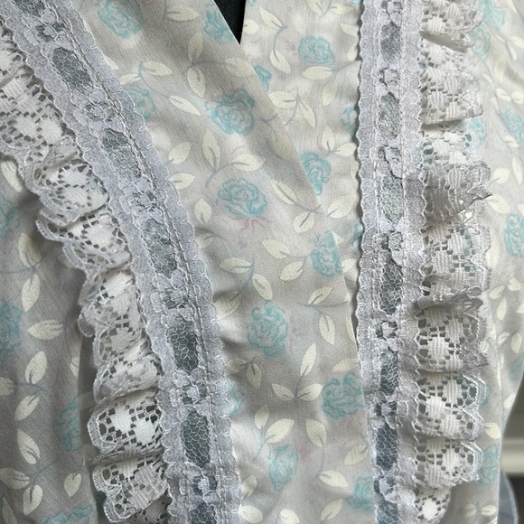 Ballet New York vintage housecoat style pajama comfy relaxed fit full le… - Picture 3 of 7